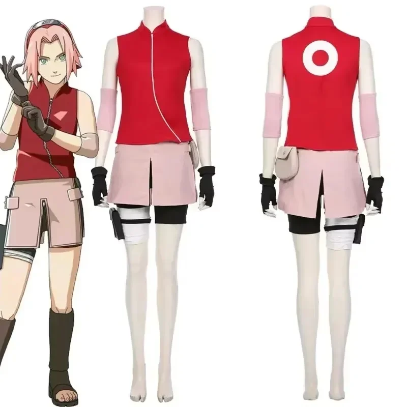 Anime Cosplay Ninja - Kostum Cosplay Haruno Sakura dari Game