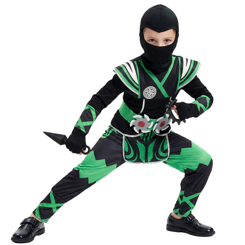 Anime Cosplay Ninja - Set Kostum Ninja Jepang untuk Anak-anak