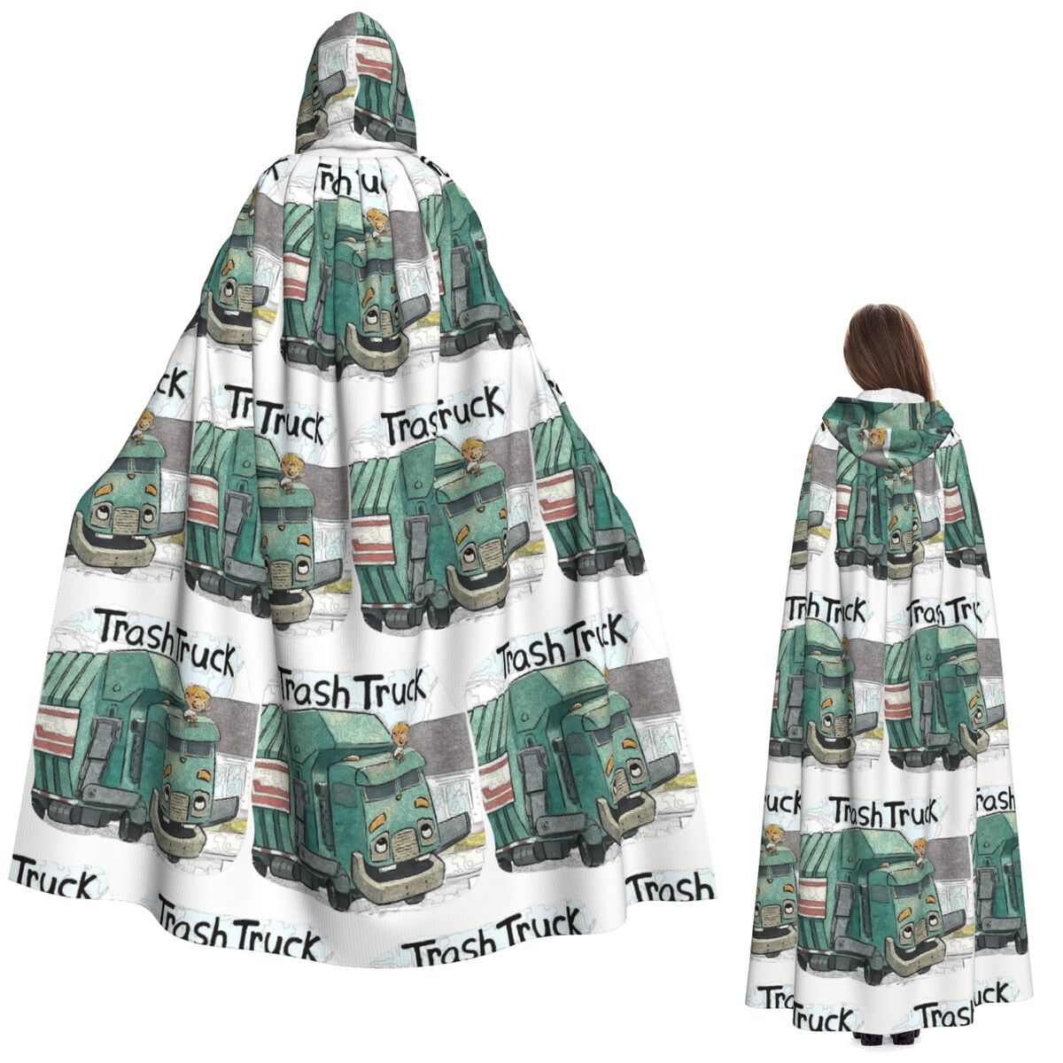 Anime Cosplay Netflix - Jubah Panjang Bertudung Kartun Truk Sampah