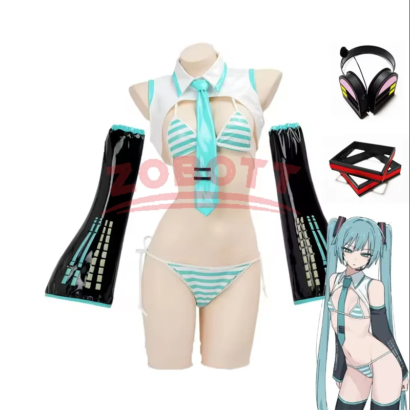 Cosplay Anime N - Kostum Cosplay Game Miku, Setelan Formula