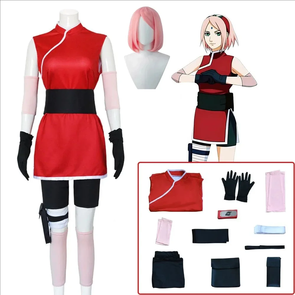 Anime Cosplay Ninja - Kostum Anime Cosplay Haruno Sakura Pakaian