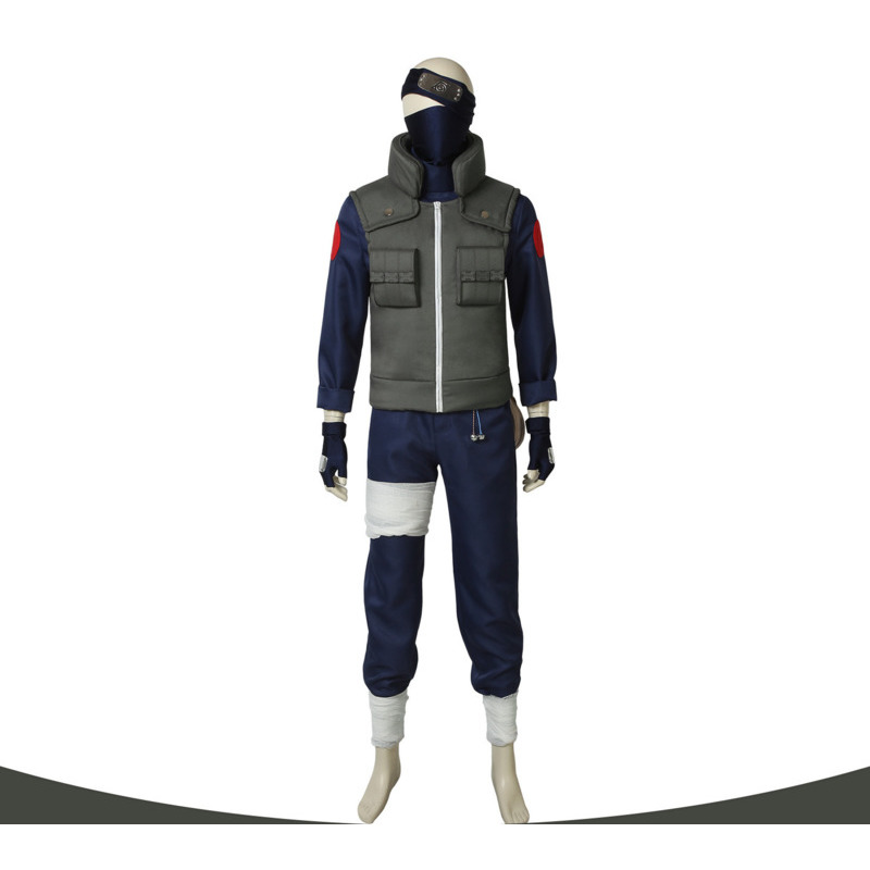 Anime Cosplay Ninja - Kostum Cosplay Kakashi Set Lengkap Pakaian