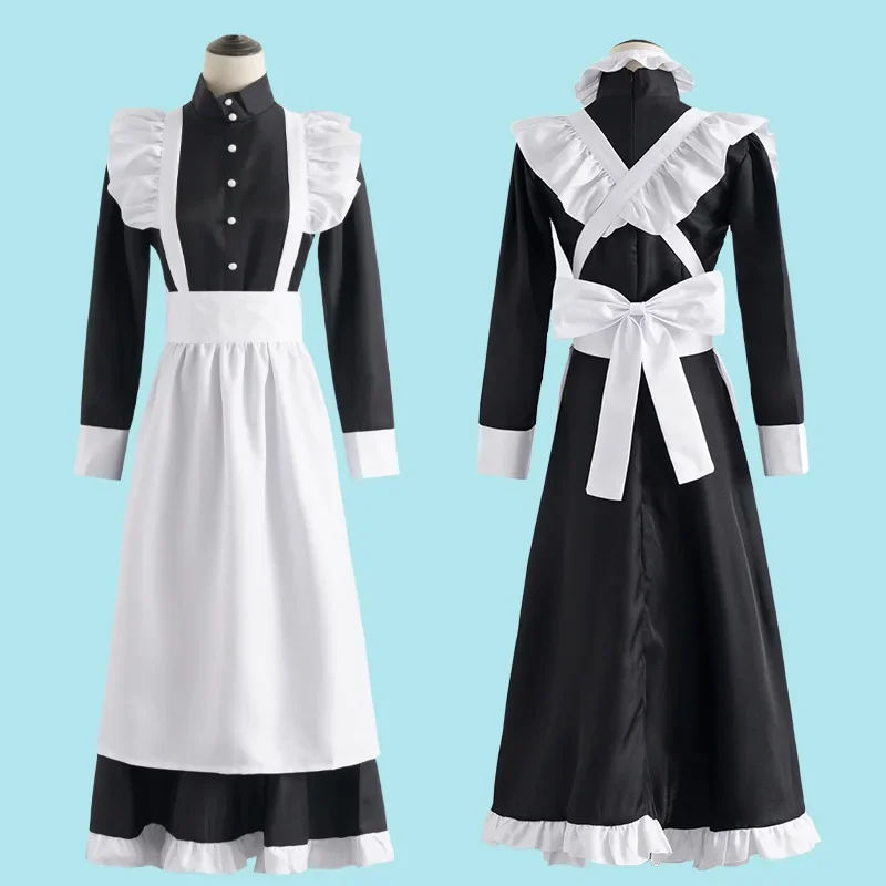 Anime Cosplay Shop - Gaun Pelayan Klasik Hitam Putih Gaya