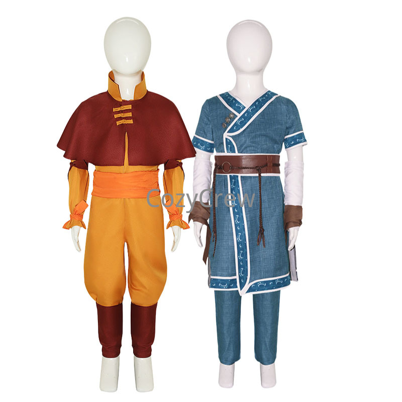 Anime Cosplay Netflix - Kostum Cosplay Aang Katara Set Lengkap