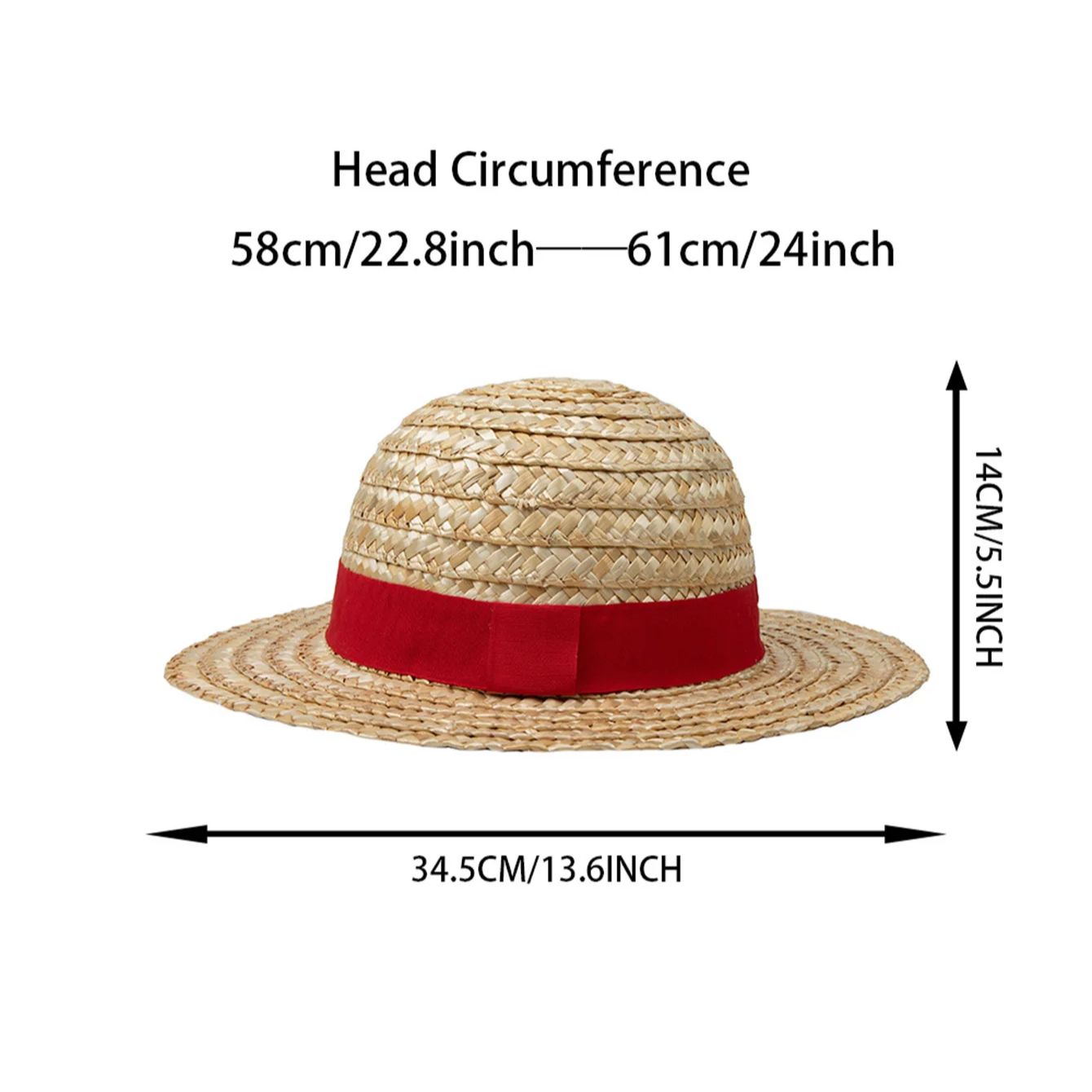 Topi Jerami Luffy Resmi Berlis - Anime Cosplay Netflix ulasan dan harga