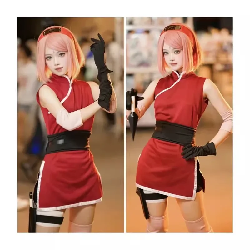 Kostum Cosplay Sakura Haruno S - Anime Cosplay Ninja ulasan dan harga