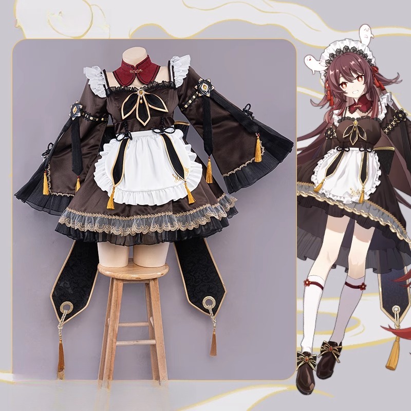 Gaun Seragam Lucu Kawaii Cospl - Anime Cosplay Maid ulasan dan harga