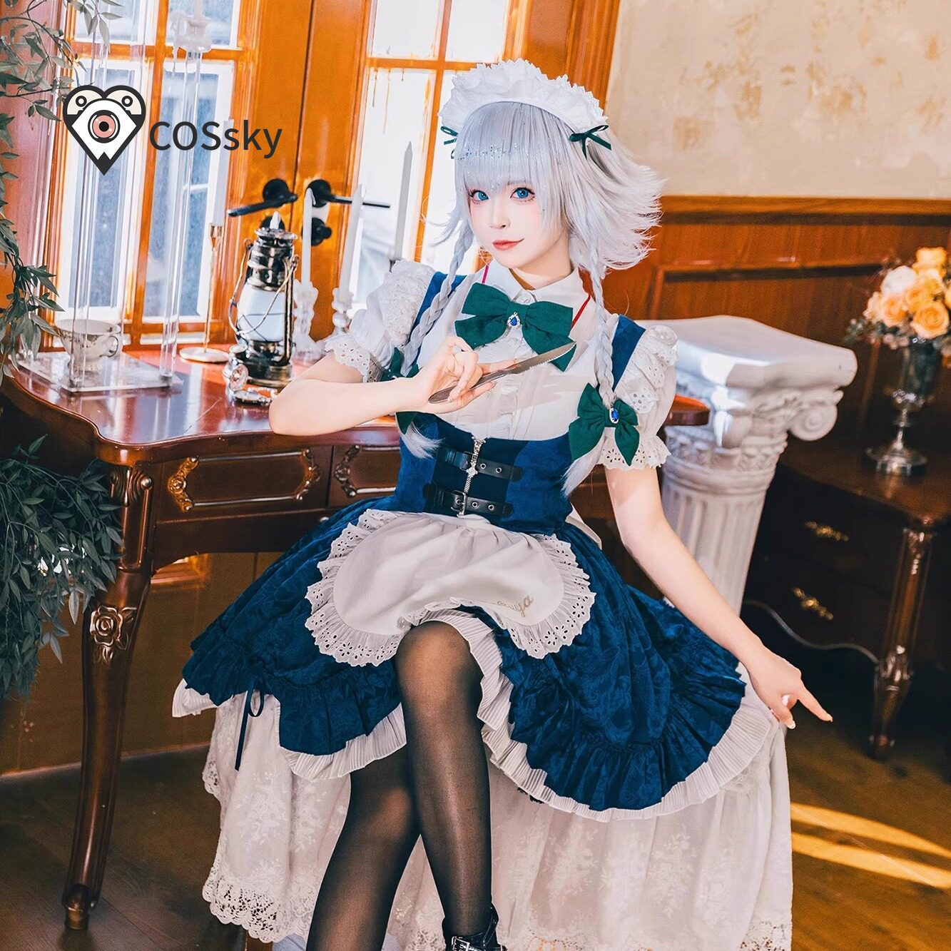 Kostum Cosplay Izayoi Sakuya T - Anime Cosplay Maid ulasan dan harga