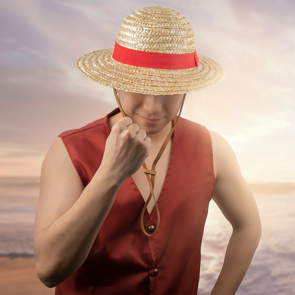 1 Buah Topi Jerami Luffy Berli - Anime Cosplay Netflix ulasan dan harga