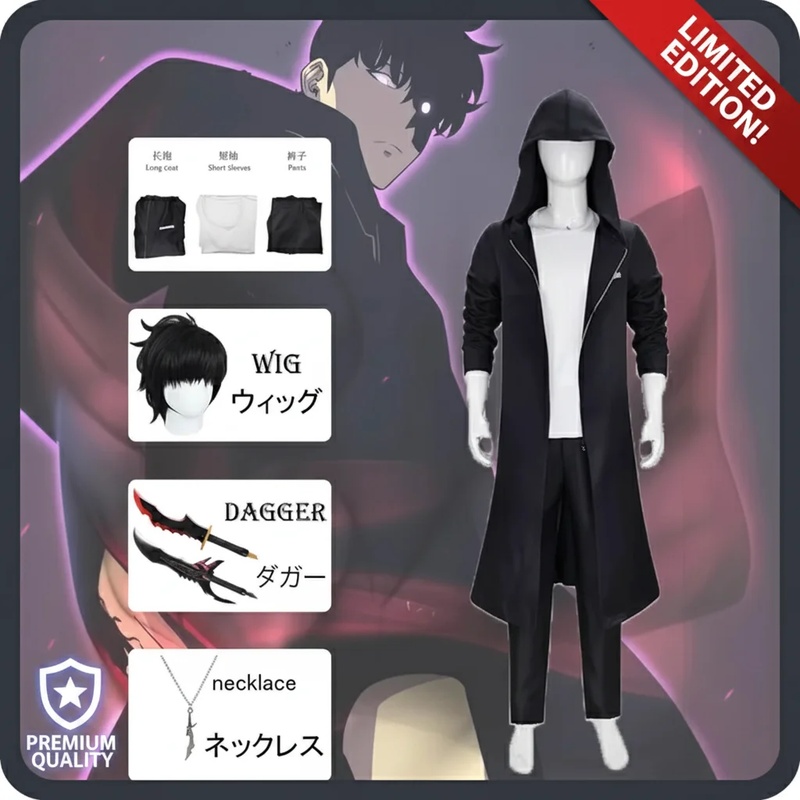 COSSung Jinwoo Wig Cosplay Sol - Cosplay Anime Solo ulasan dan harga